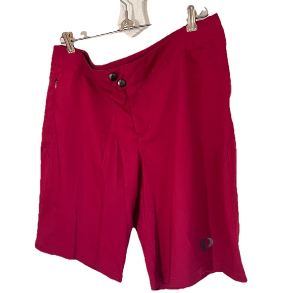 Pearl Izumi Women Size 10 Summit Bike Shorts Lightweight Burgundy Zip Pocket - Picture 1 of 6